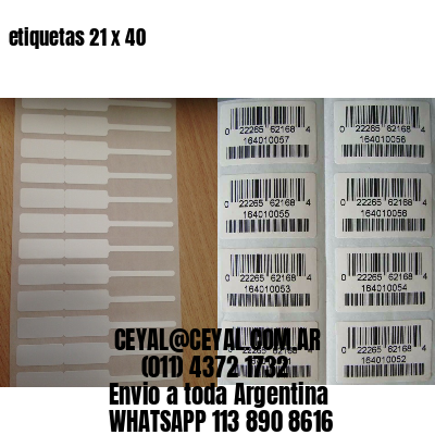 etiquetas 21 x 40