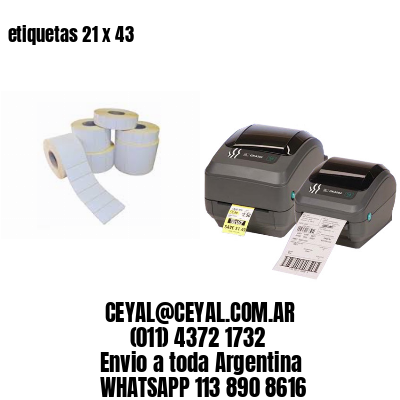 etiquetas 21 x 43