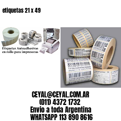 etiquetas 21 x 49