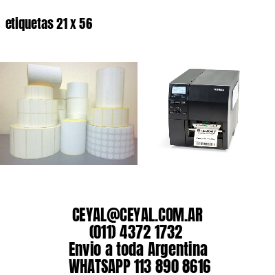 etiquetas 21 x 56