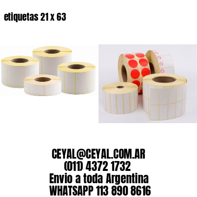 etiquetas 21 x 63