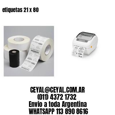 etiquetas 21 x 80