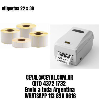 etiquetas 22 x 38