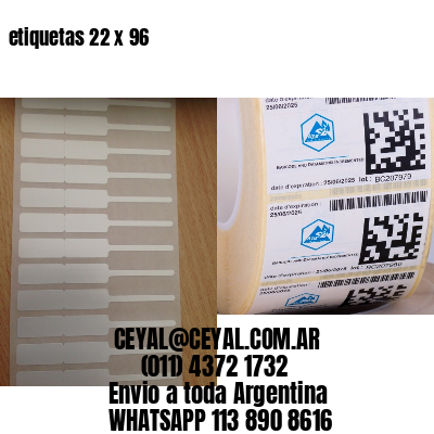 etiquetas 22 x 96