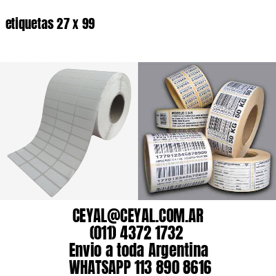 etiquetas 27 x 99