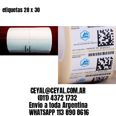 etiquetas 28 x 30