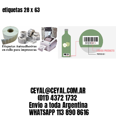 etiquetas 28 x 63