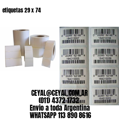etiquetas 29 x 74