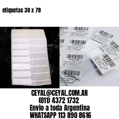 etiquetas 30 x 78