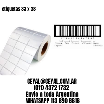 etiquetas 33 x 28