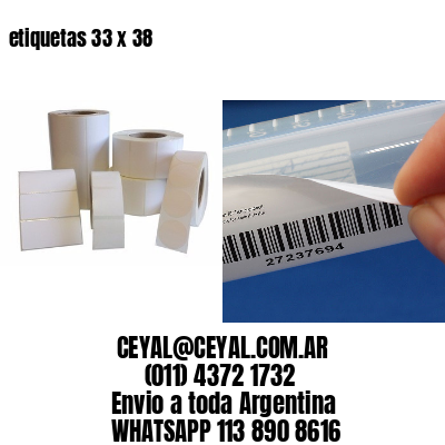 etiquetas 33 x 38