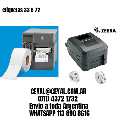 etiquetas 33 x 72