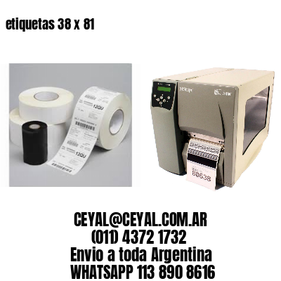 etiquetas 38 x 81