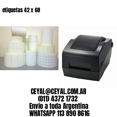 etiquetas 42 x 68