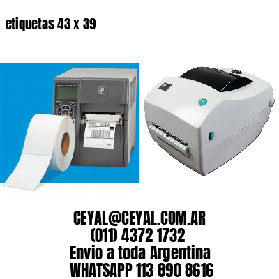 etiquetas 43 x 39