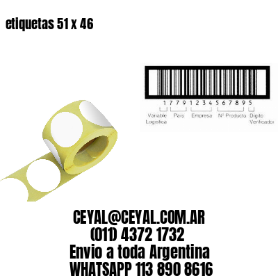 etiquetas 51 x 46
