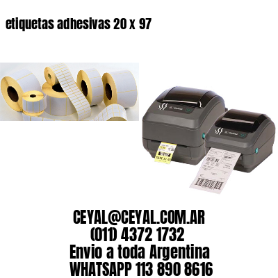etiquetas adhesivas 20 x 97