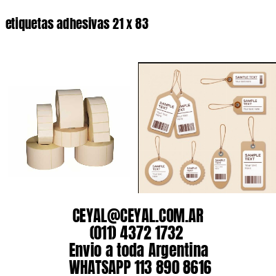 etiquetas adhesivas 21 x 83
