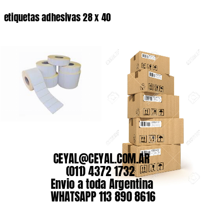 etiquetas adhesivas 28 x 40