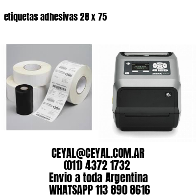 etiquetas adhesivas 28 x 75