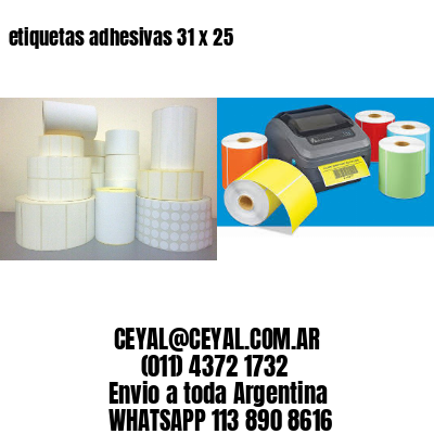 etiquetas adhesivas 31 x 25