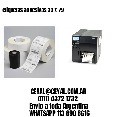 etiquetas adhesivas 33 x 79