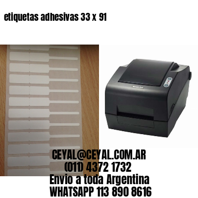 etiquetas adhesivas 33 x 91