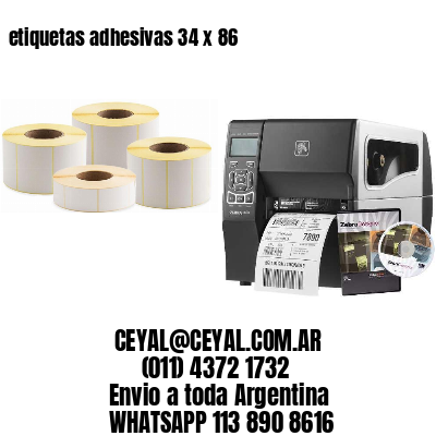 etiquetas adhesivas 34 x 86