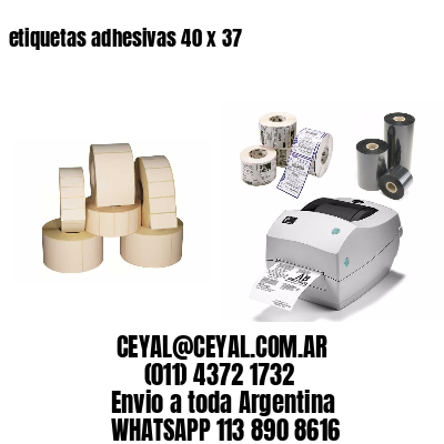 etiquetas adhesivas 40 x 37