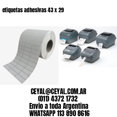 etiquetas adhesivas 43 x 29