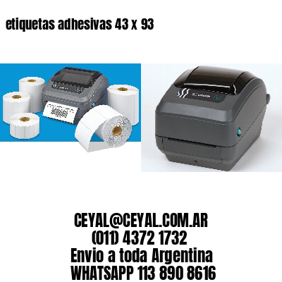 etiquetas adhesivas 43 x 93