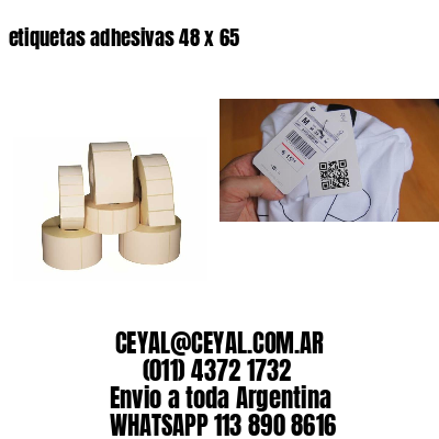 etiquetas adhesivas 48 x 65