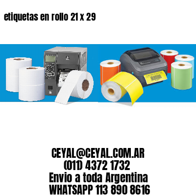 etiquetas en rollo 21 x 29