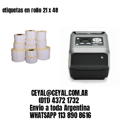 etiquetas en rollo 21 x 48