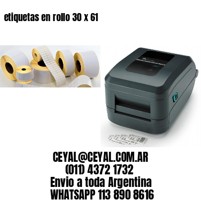 etiquetas en rollo 30 x 61