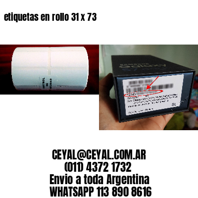 etiquetas en rollo 31 x 73