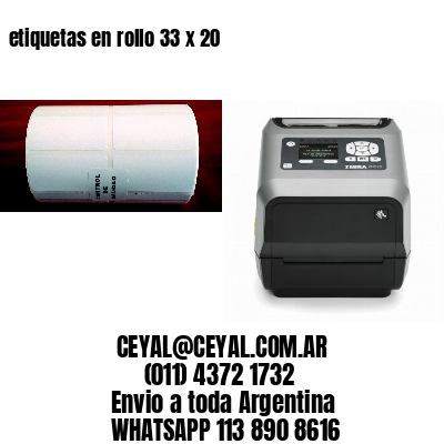 etiquetas en rollo 33 x 20