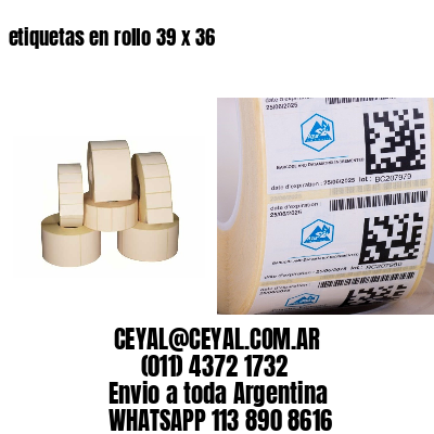 etiquetas en rollo 39 x 36