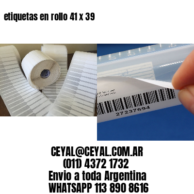 etiquetas en rollo 41 x 39