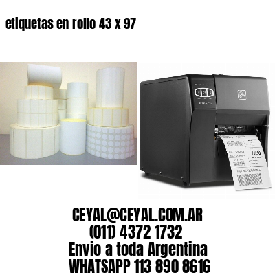etiquetas en rollo 43 x 97