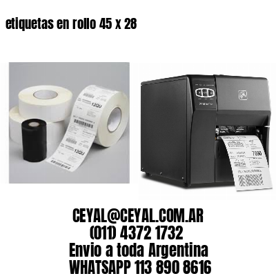 etiquetas en rollo 45 x 28