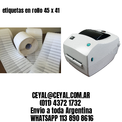 etiquetas en rollo 45 x 41