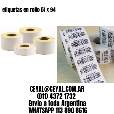 etiquetas en rollo 51 x 94