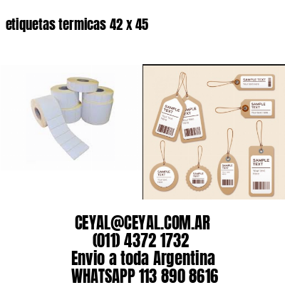 etiquetas termicas 42 x 45