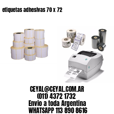etiquetas adhesivas 70 x 72