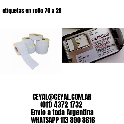 etiquetas en rollo 70 x 28