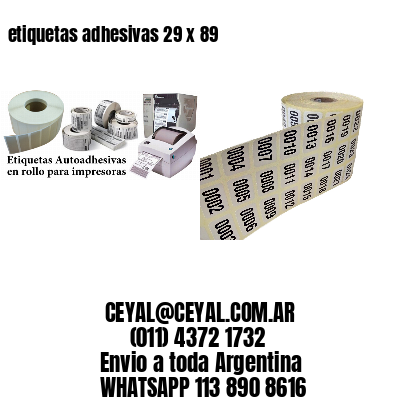 etiquetas adhesivas 29 x 89