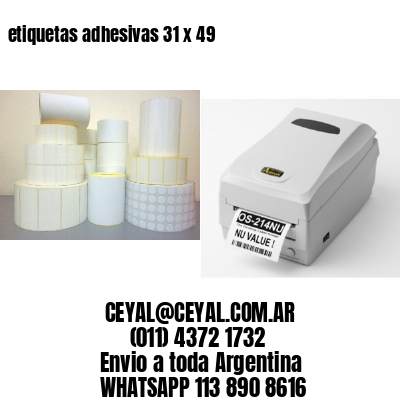 etiquetas adhesivas 31 x 49