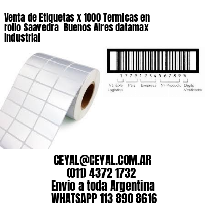 Venta de Etiquetas x 1000 Termicas en rollo Saavedra  Buenos Aires datamax industrial