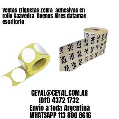 Ventas Etiquetas Zebra  adhesivas en rollo Saavedra  Buenos Aires datamax escritorio